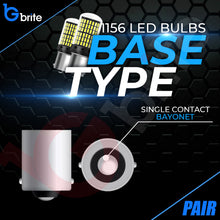 Load image into Gallery viewer, 2x 1156 P21W 144 SMD LED WHITE REVERSE BULBS CANBUS ERROR FREE