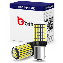 2x 1156 P21W 144 SMD LED WHITE REVERSE BULBS CANBUS ERROR FREE