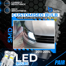 Load image into Gallery viewer, 2x 1157 14 SMD LED BULBS FOR VW CADDY MK3 UPGRADE XENON WHITE REPLACEMENT BULBS