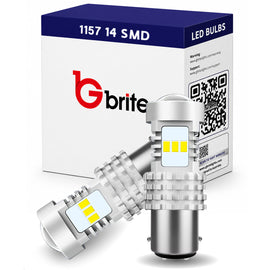 2x 1157 14 SMD LED BULBS FOR VW CADDY MK3 UPGRADE XENON WHITE REPLACEMENT BULBS