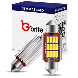 2x 36MM 12 SMD LED FESTOON DOME NUMBER PLATE LIGHT BULBS 272 CANBUS
