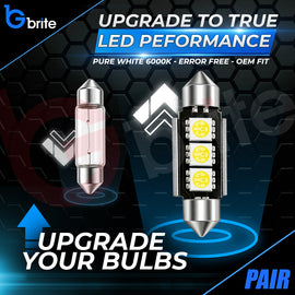 2x 36MM 3 SMD LED FESTOON DOME NUMBER PLATE LIGHT BULBS 239 CANBUS