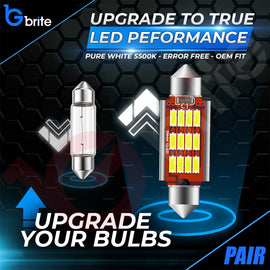 2x 39MM 12 SMD LED FESTOON DOME NUMBER PLATE LIGHT BULBS 272 CANBUS