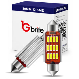 2x 39MM 12 SMD LED FESTOON DOME NUMBER PLATE LIGHT BULBS 272 CANBUS