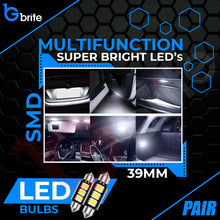 Load image into Gallery viewer, 2x 39MM 3 SMD LED FESTOON DOME NUMBER PLATE LIGHT BULBS 272 CANBUS