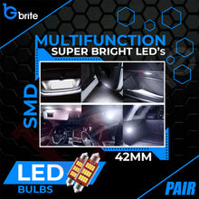 Load image into Gallery viewer, 2x 42MM 12 SMD LED FESTOON DOME NUMBER PLATE LIGHT BULBS C10W CANBUS