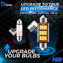 2x 42MM 12 SMD LED FESTOON DOME NUMBER PLATE LIGHT BULBS C10W CANBUS