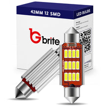 Load image into Gallery viewer, 2x 42MM 12 SMD LED FESTOON DOME NUMBER PLATE LIGHT BULBS C10W CANBUS