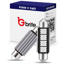 Load image into Gallery viewer, 2x 42MM 4 SMD LED BLUE FESTOON INTERIOR LIGHT BULBS C10W CANBUS
