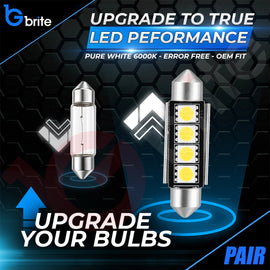 2x 42MM 4 SMD LED WHITE FESTOON INTERIOR LIGHT BULBS C10W CANBUS