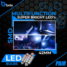 Load image into Gallery viewer, 2x 42MM 8 SMD LED BLUE FESTOON INTERIOR LIGHT BULBS C10W CANBUS