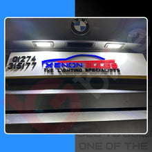 Load image into Gallery viewer, 2x 24 LED NUMBER PLATE LIGHT UNITS 5500K XENON WHITE ERROR FREE FOR BMW E90 E91 E92 E93 F30 F31 F35