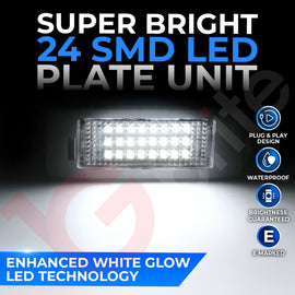 2x 24 LED NUMBER PLATE LIGHT UNITS 5500K XENON WHITE ERROR FREE FOR BMW E90 E91 E92 E93 F30 F31 F35