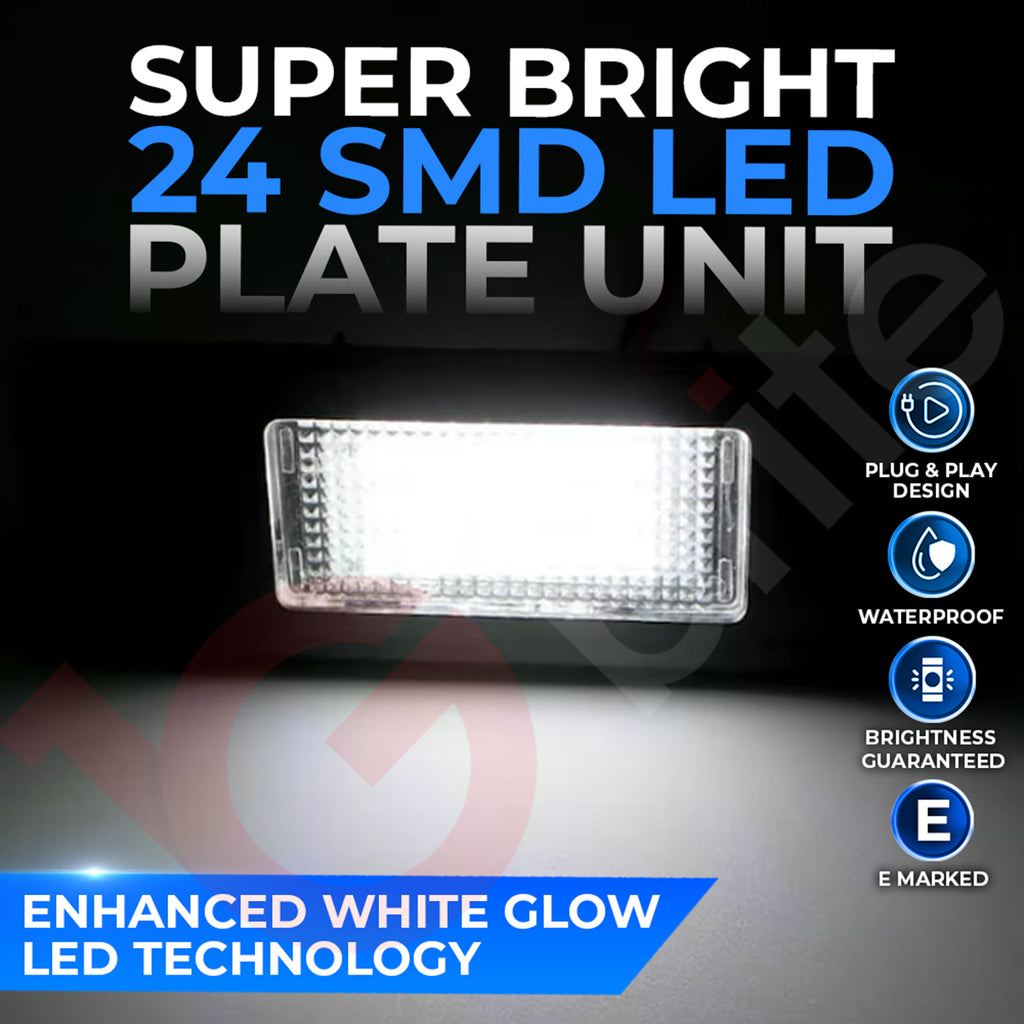 2x 24 LED NUMBER PLATE LIGHT UNITS 5500K XENON WHITE ERROR FREE FOR BMW 1 SERIES