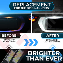 Load image into Gallery viewer, 2x 24 LED NUMBER PLATE LIGHT UNITS 5500K XENON WHITE ERROR FREE FOR BMW 1 SERIES