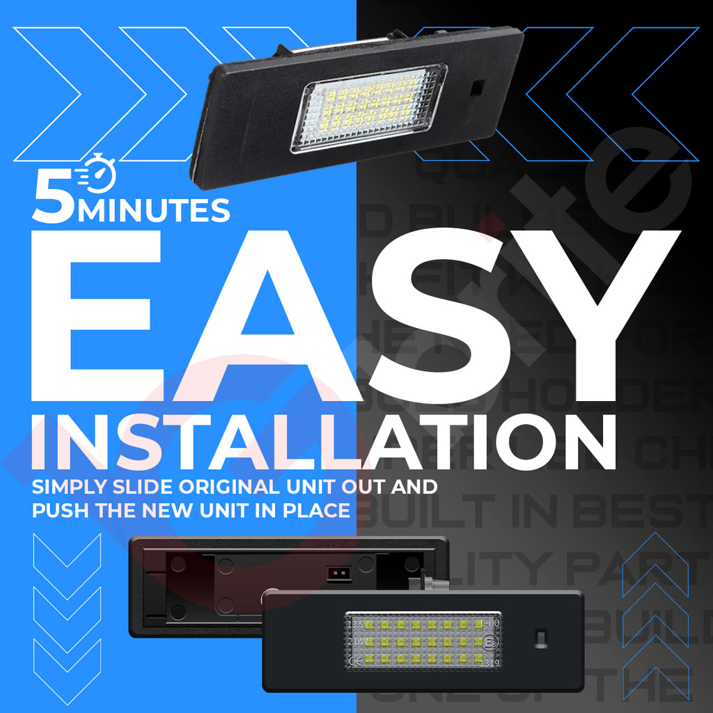 2x 24 LED NUMBER PLATE LIGHT UNITS 5500K XENON WHITE ERROR FREE FOR BMW 1 SERIES