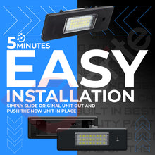 Load image into Gallery viewer, 2x 24 LED NUMBER PLATE LIGHT UNITS 5500K XENON WHITE ERROR FREE FOR BMW 1 SERIES