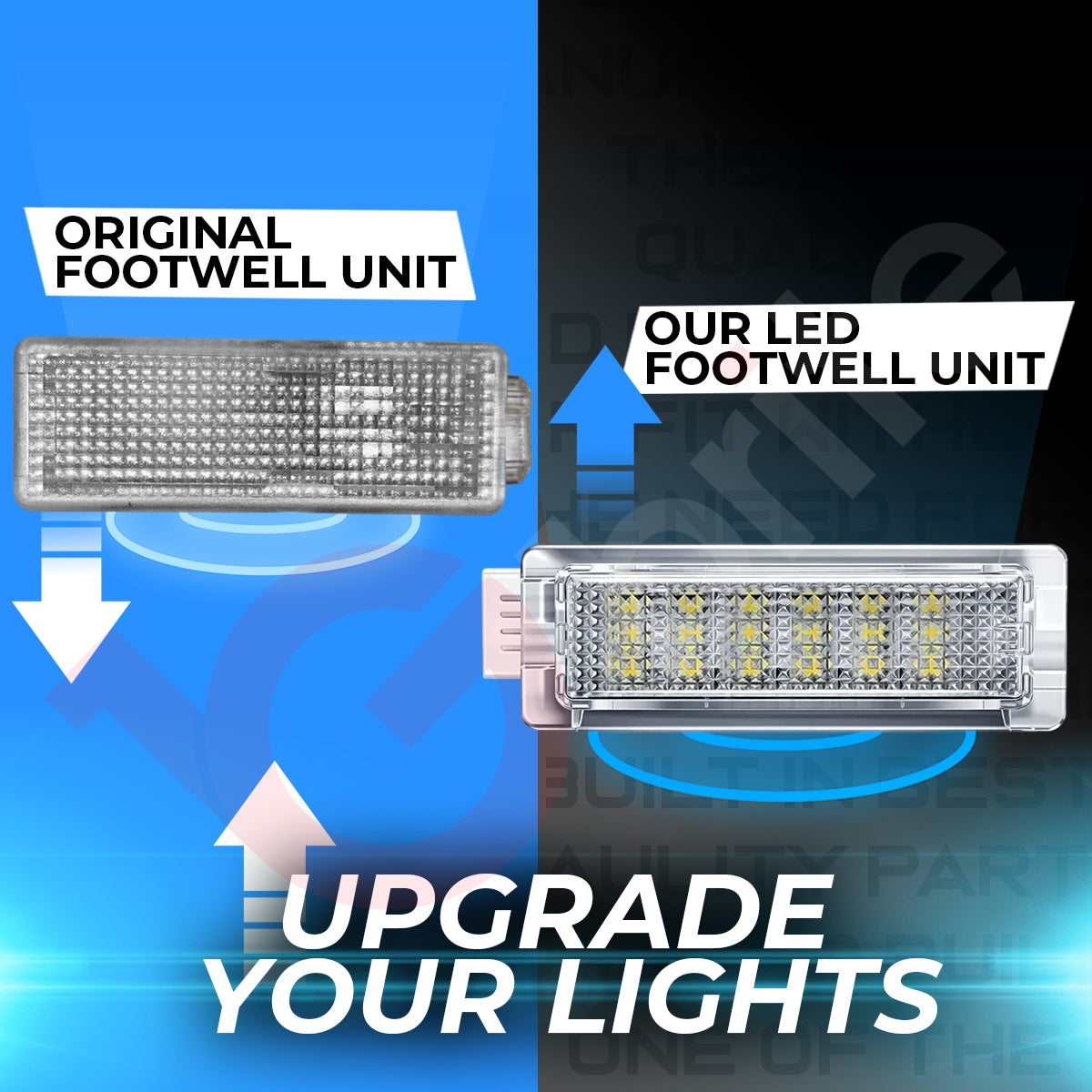 BMW 18 SMD LED FOOTWELL LIGHT UNITS 4 Pin UPGRADE FOR F20 F21 F22 F30 F31