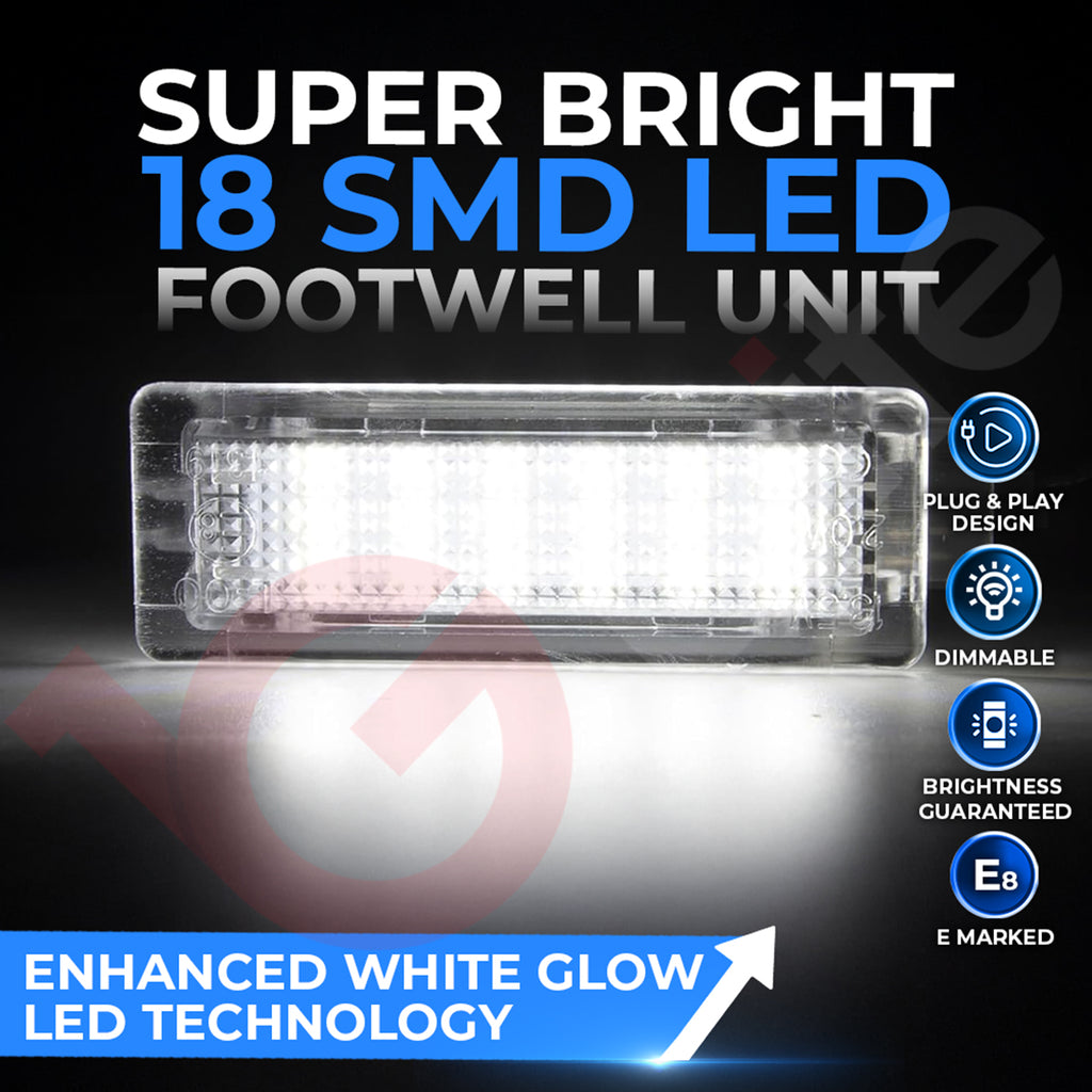 BMW 18 SMD LED FOOTWELL LIGHT UNITS 4 Pin UPGRADE FOR F20 F21 F22 F30 F31
