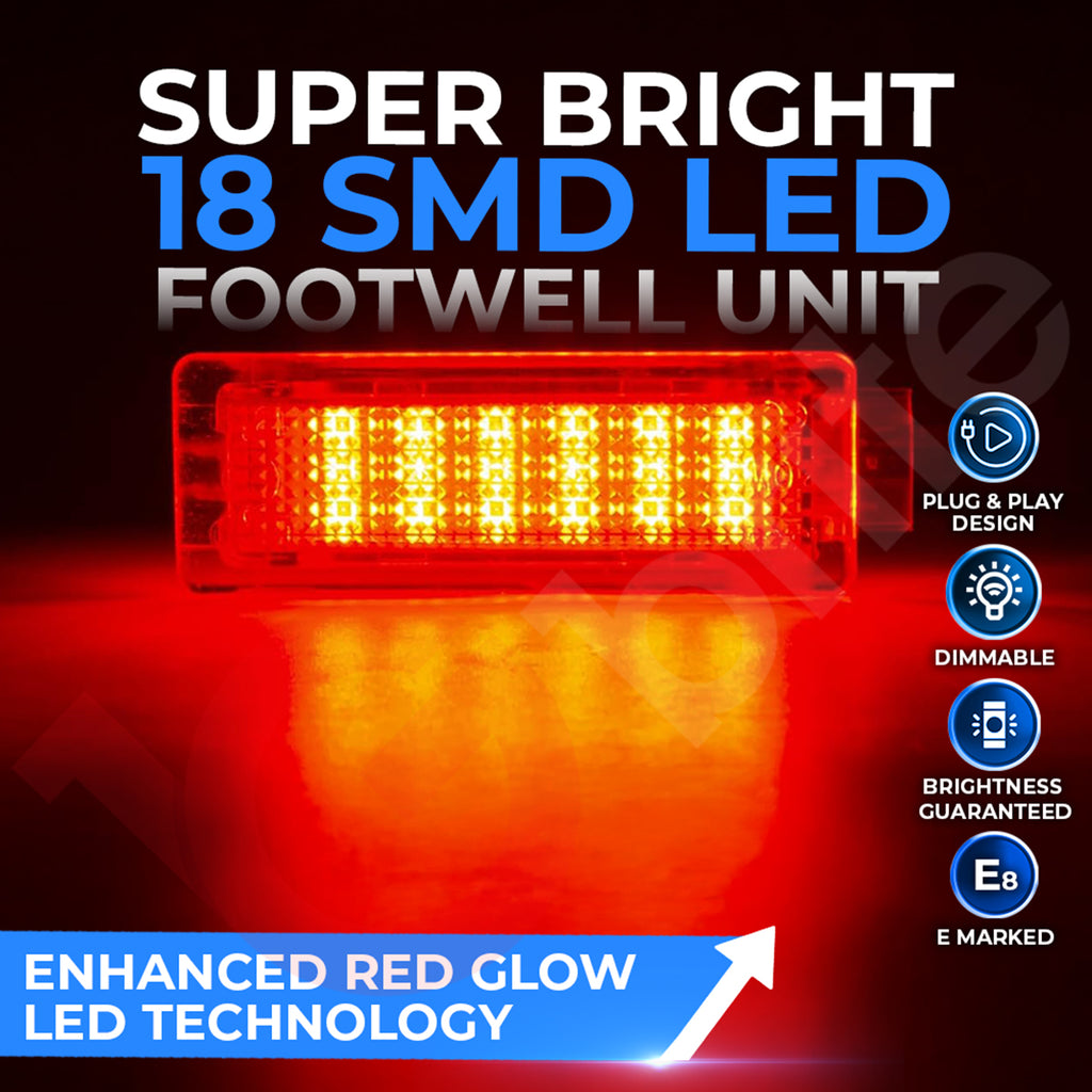 BMW 18 SMD LED FOOTWELL LIGHT UNITS 4 Pin UPGRADE FOR F20 F21 F22 F30 F31