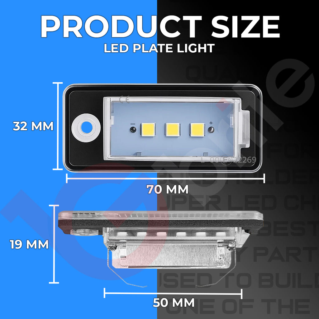 2x 3 LED NUMBER PLATE LIGHT UNITS 5500K XENON WHITE ERROR FREE FOR AUDI A3 8P S3 RS3