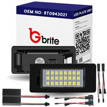 Load image into Gallery viewer, 2x 24 LED NUMBER PLATE LIGHT UNITS 5500K XENON WHITE ERROR FREE FOR AUDI A1 A4 B8 A5 Q5 TT MK2