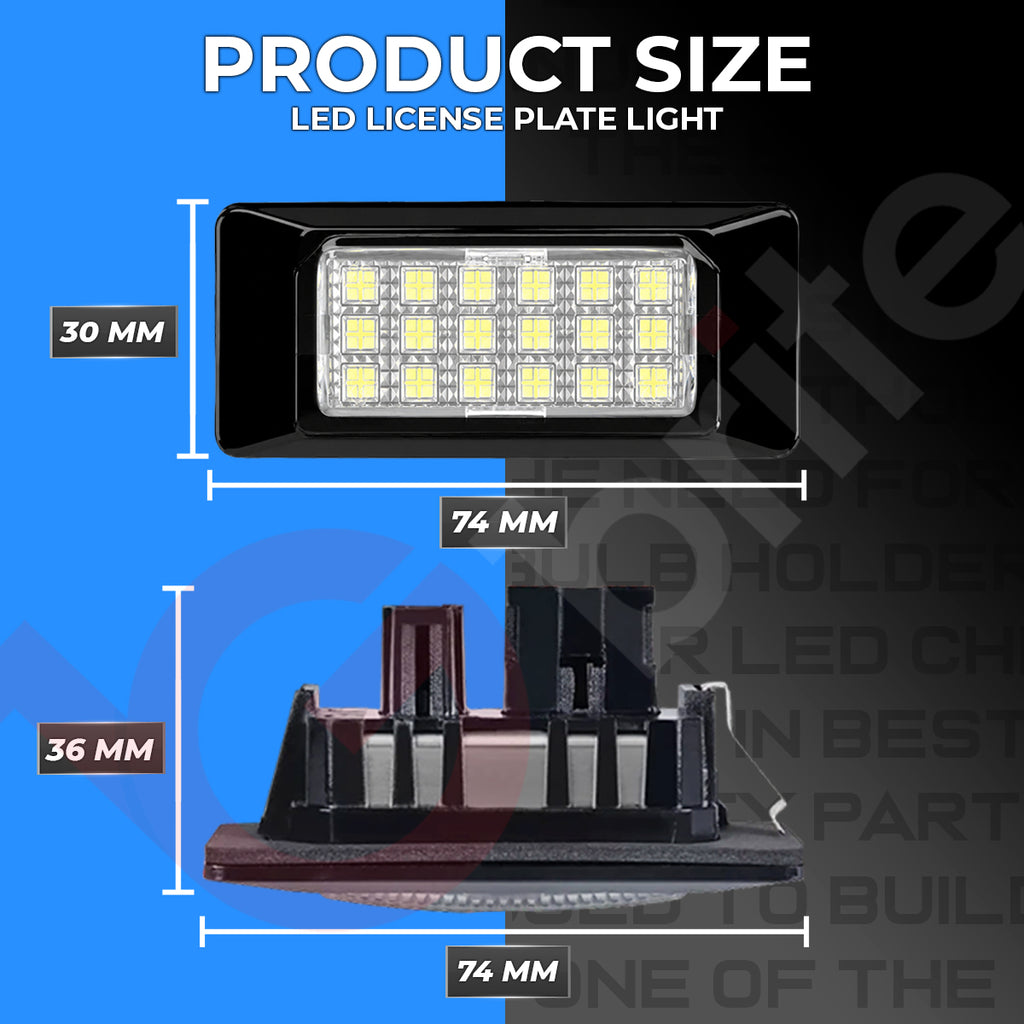 2x 18 LED NUMBER PLATE LIGHT UNITS 5500K XENON WHITE ERROR FREE FOR AUDI A1 8XA A3 8V Saloon