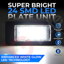 Load image into Gallery viewer, 2x 24 LED NUMBER PLATE LIGHT UNITS 5500K XENON WHITE ERROR FREE FOR AUDI A1 RS5 A7 SKODA MK3