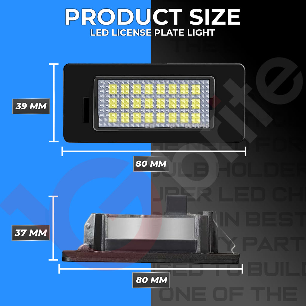 2x 24 LED NUMBER PLATE LIGHT UNITS 5500K XENON WHITE ERROR FREE FOR AUDI A1 RS5 A7 SKODA MK3