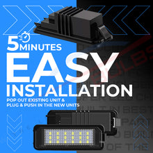 Load image into Gallery viewer, 2x 18 LED NUMBER PLATE LIGHT UNITS 5500K XENON WHITE ERROR FREE FOR VW Golf PASSAT POLO SEAT