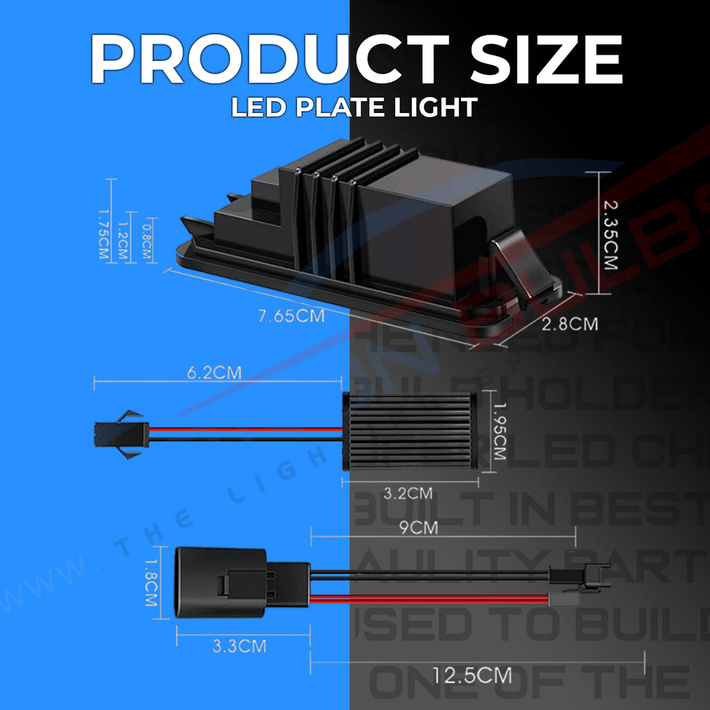 2x 18 LED NUMBER PLATE LIGHT UNITS 5500K XENON WHITE ERROR FREE FOR VW Golf PASSAT POLO SEAT