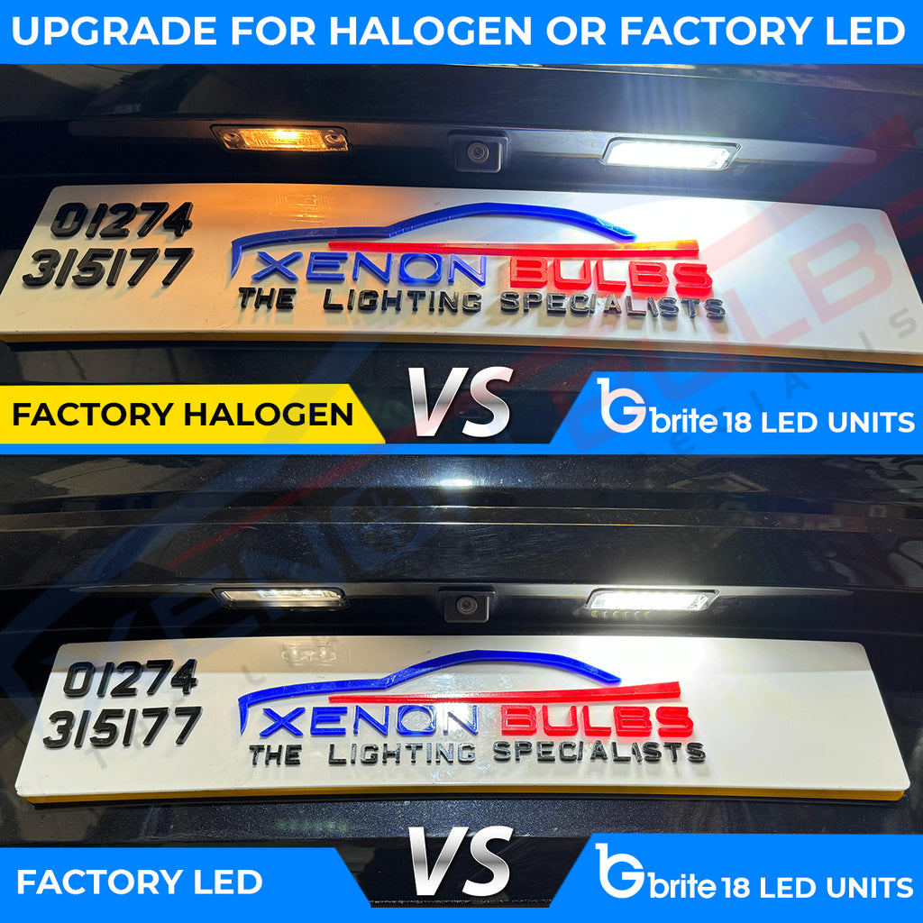 2x 18 LED NUMBER PLATE LIGHT UNITS 5500K XENON WHITE ERROR FREE FOR VW Golf PASSAT POLO SEAT