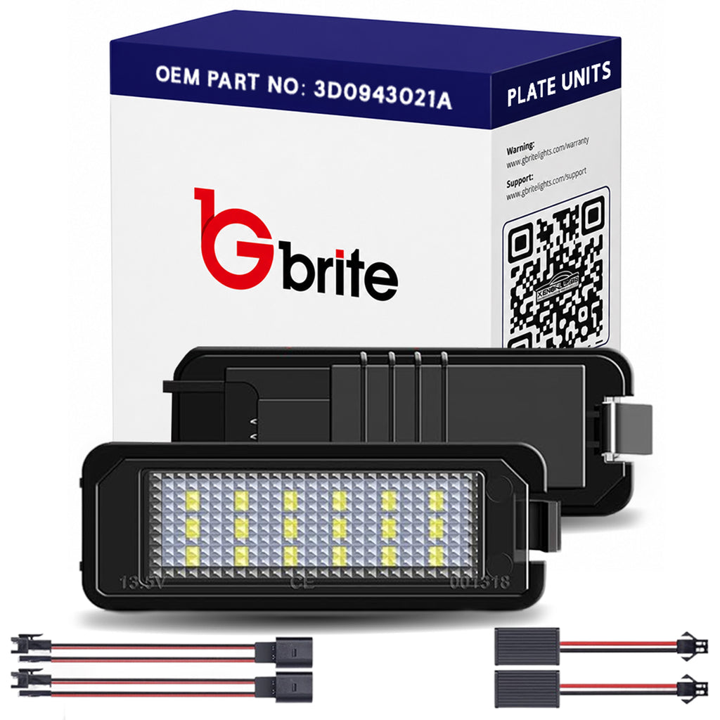 2x 18 LED NUMBER PLATE LIGHT UNITS 5500K XENON WHITE ERROR FREE FOR VW Golf PASSAT POLO SEAT