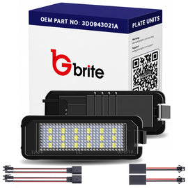 2x 18 LED NUMBER PLATE LIGHT UNITS 5500K XENON WHITE ERROR FREE FOR VW Golf PASSAT POLO SEAT