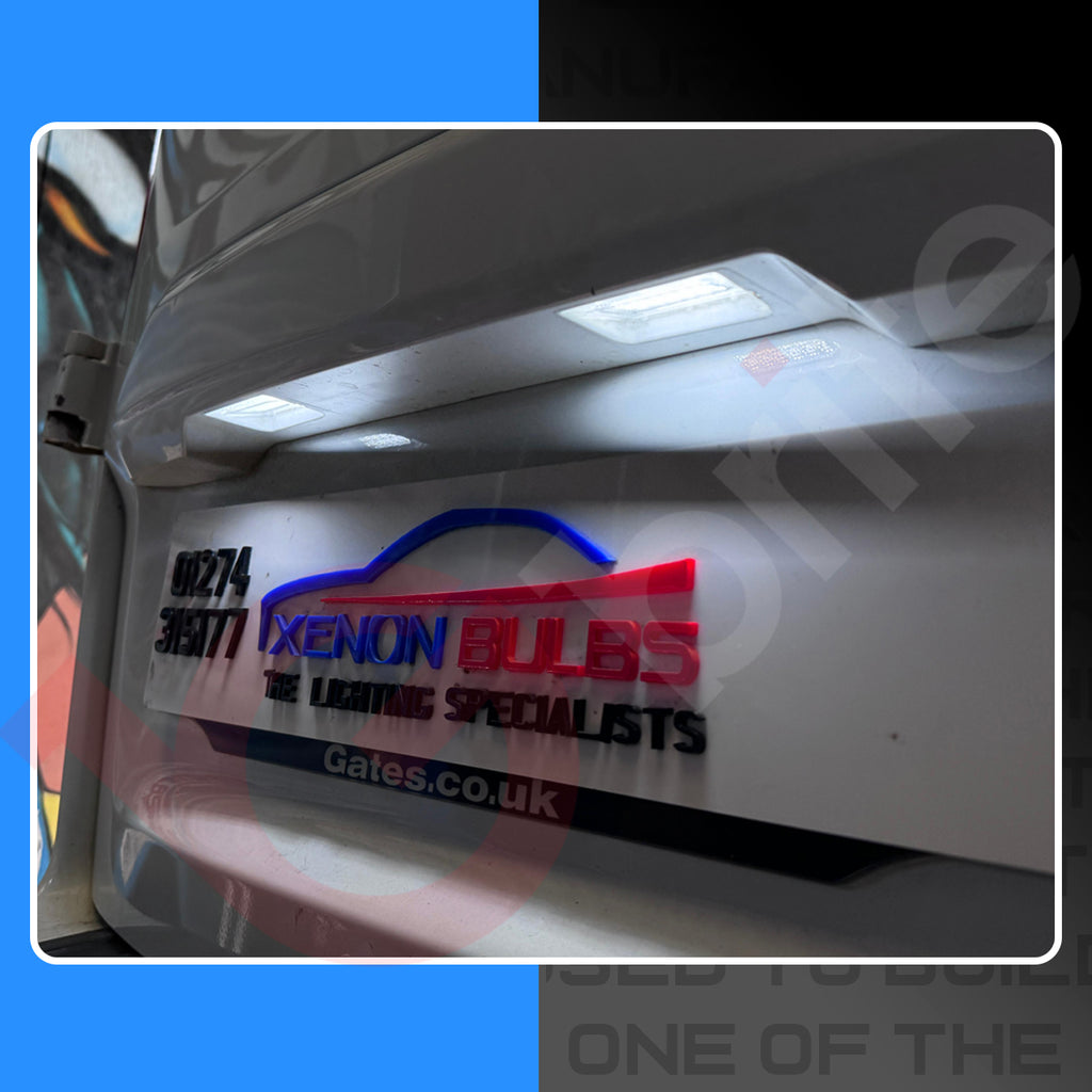 2x 18 LED NUMBER PLATE LIGHT UNITS 5500K XENON WHITE ERROR FREE FOR FORD FIESTA TRANSIT CUSTOM