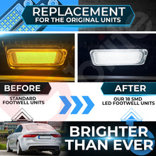 Load image into Gallery viewer, 2x 18 LED NUMBER PLATE LIGHT UNITS 5500K XENON WHITE ERROR FREE FOR FORD FIESTA TRANSIT CUSTOM