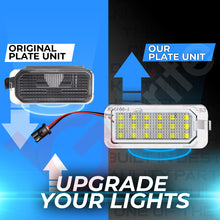 Load image into Gallery viewer, 2x 18 LED NUMBER PLATE LIGHT UNITS 5500K XENON WHITE ERROR FREE FOR FORD FIESTA TRANSIT CUSTOM