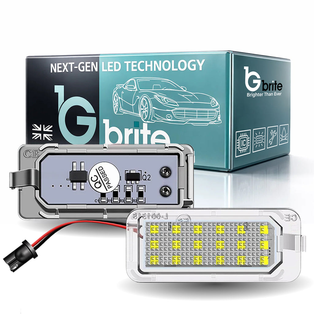 2x 18 LED NUMBER PLATE LIGHT UNITS 5500K XENON WHITE ERROR FREE FOR FORD FIESTA TRANSIT CUSTOM