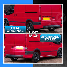 Load image into Gallery viewer, 2x 12 LED NUMBER PLATE LIGHT UNITS 5500K XENON WHITE ERROR FREE FOR FORD TRANSIT MK5 MK6 MK7