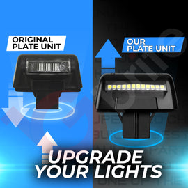 2x 12 LED NUMBER PLATE LIGHT UNITS 5500K XENON WHITE ERROR FREE FOR FORD TRANSIT MK5 MK6 MK7