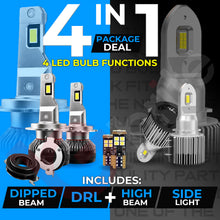 Load image into Gallery viewer, AUDI A3 8V PACKAGE DIPPED BEAM SIDELIGHTS DAYTIME LIGHTS LED WHITE SUPER BRIGHT BULBS