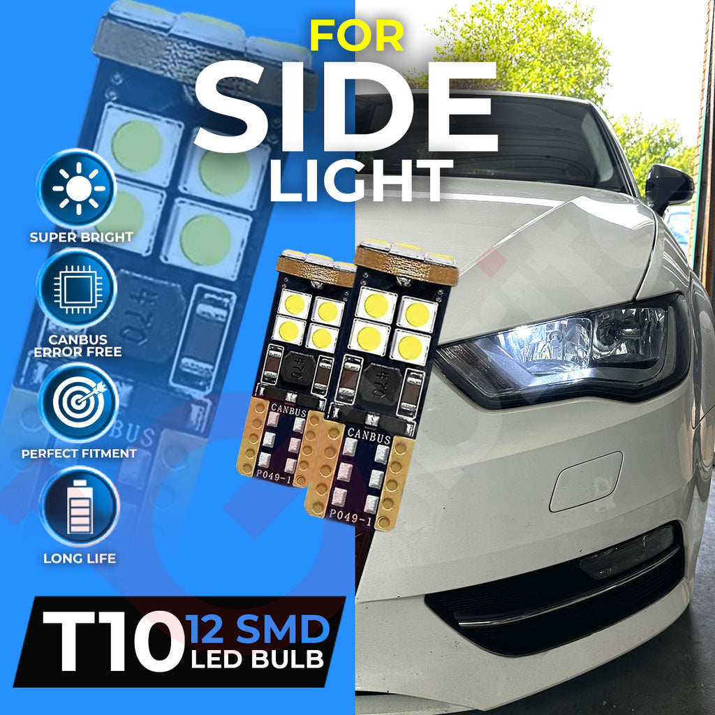 AUDI A3 8V PACKAGE DIPPED BEAM SIDELIGHTS DAYTIME LIGHTS LED WHITE SUPER BRIGHT BULBS