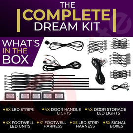 18 in 1 Full LED Symphony Dream Car Interior Ambient Lighting Wireless Kit