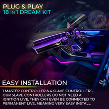 Load image into Gallery viewer, 18 in 1 Full LED Symphony Dream Car Interior Ambient Lighting Wireless Kit
