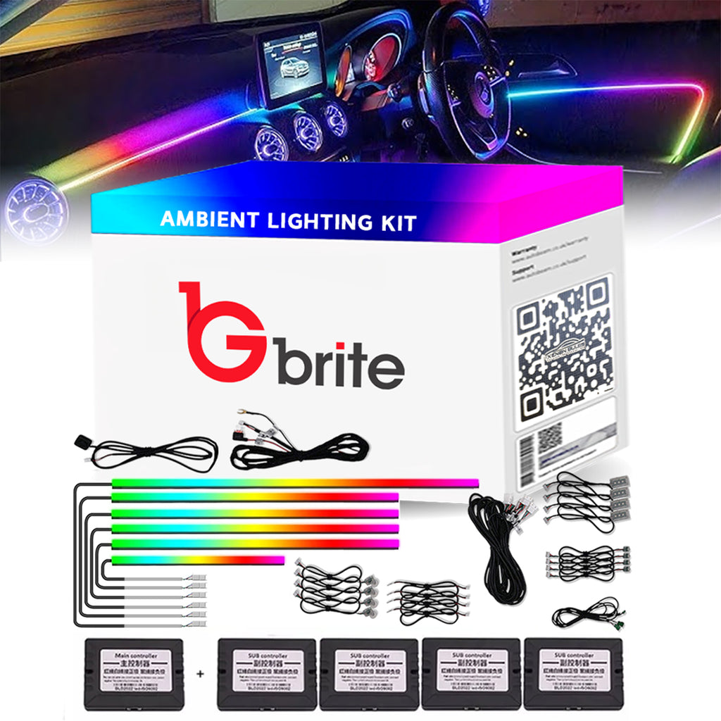 18 in 1 Full LED Symphony Dream Car Interior Ambient Lighting Wireless Kit