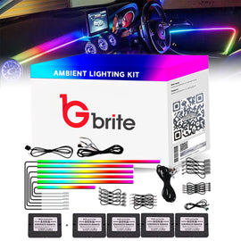 18 in 1 Full LED Symphony Dream Car Interior Ambient Lighting Wireless Kit