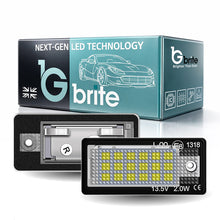 Load image into Gallery viewer, 2x 18 LED NUMBER PLATE LIGHT UNITS 5500K XENON WHITE ERROR FREE FOR AUDI A3 8P S3 RS3 A4 RS4 B7