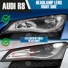 Load image into Gallery viewer, AUDI R8 RIGHT OR LEFT SIDE FRONT HEADLAMP LENS COVER 2007-2015