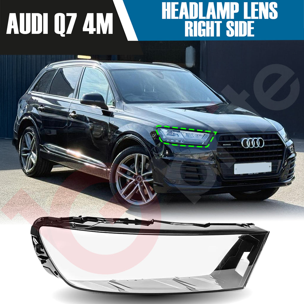 AUDI Q7 4M RIGHT OR LEFT SIDE FRONT HEADLAMP LENS COVER 2016-2019