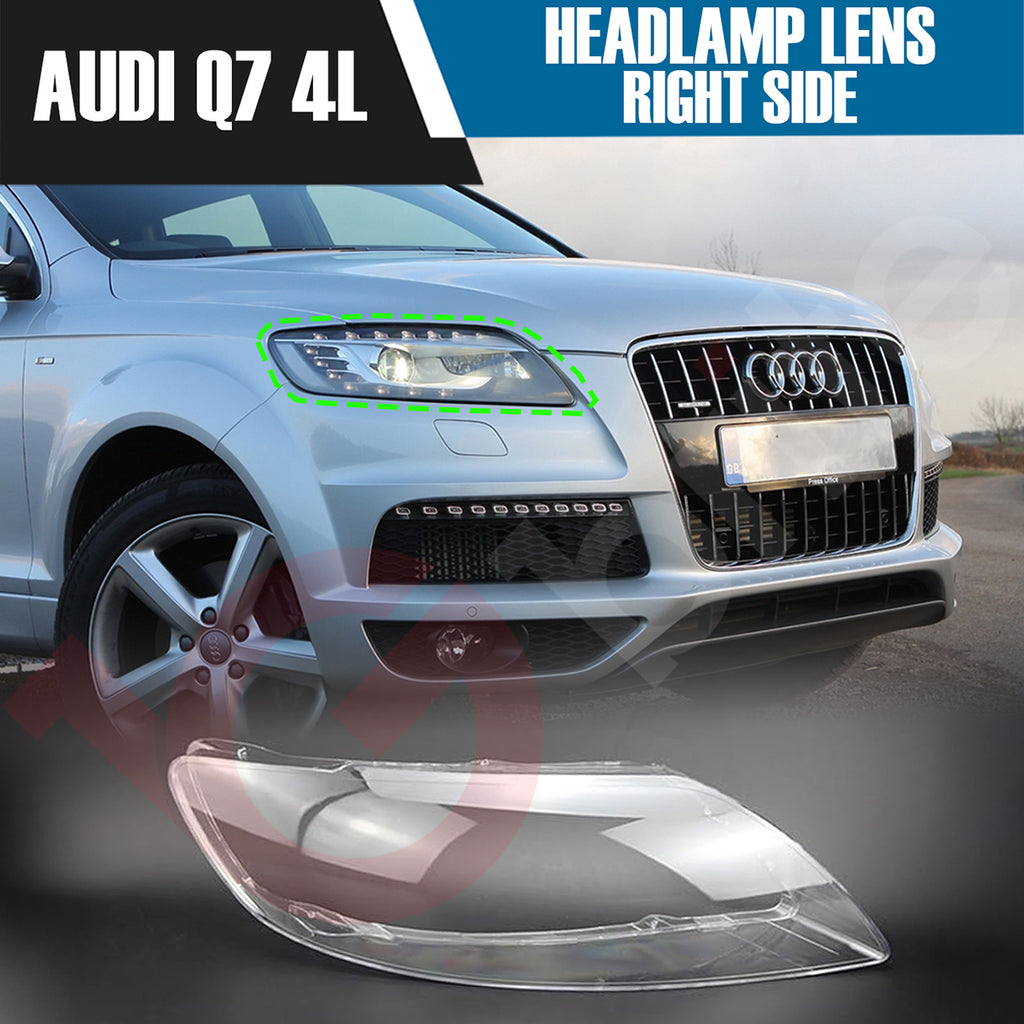 AUDI Q7 4L RIGHT OR LEFT SIDE FRONT HEADLAMP LENS COVER 2009-2015